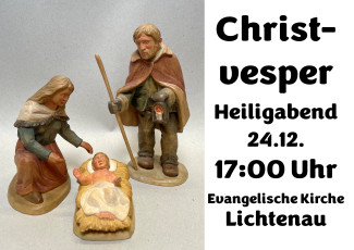 Krippenfiguren: Maria, Josef und Jesus in der Krippe